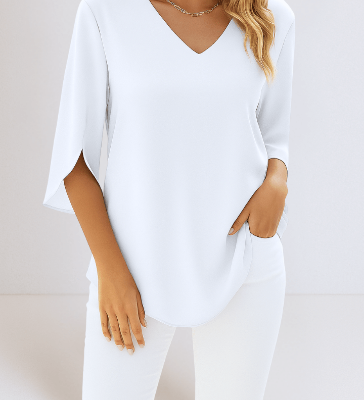 Emilie | Bluse med V-hals