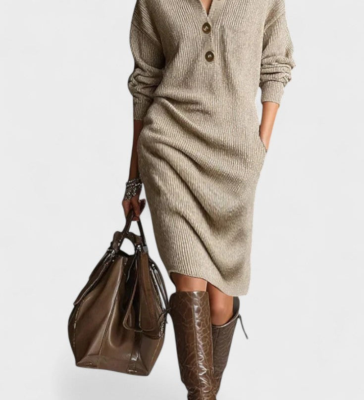 Cornelia™ | Elegant stribet kjole