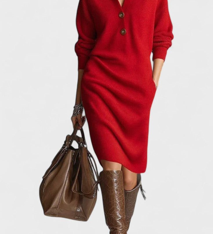 Cornelia™ | Elegant stribet kjole