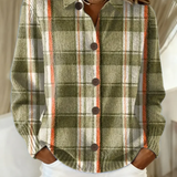 Sjal | Rutig Cardigan med Knapper