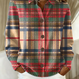 Gloria | Farverigternet Bluse med Knapper