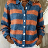 Livia | Stribet Strik Cardigan