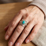 Azzurra™ - Statement Ring med Oval Turkis