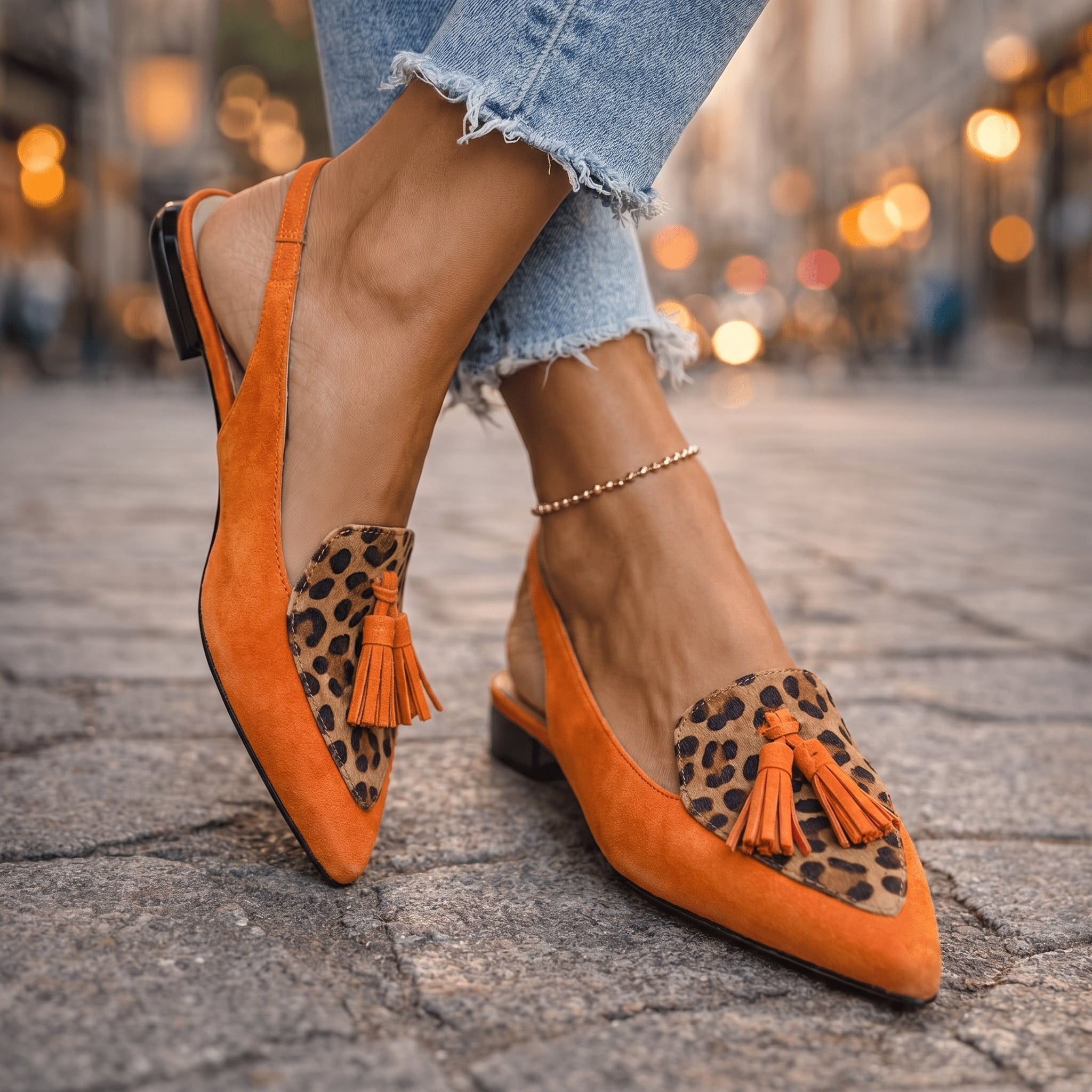 Elena | Sandaler med remme og pomponer