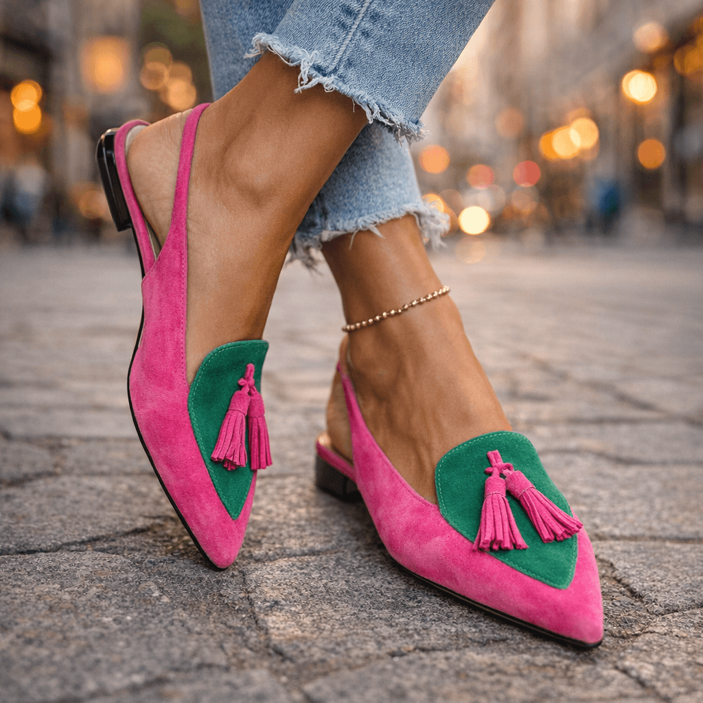 Elena | Sandaler med remme og pomponer