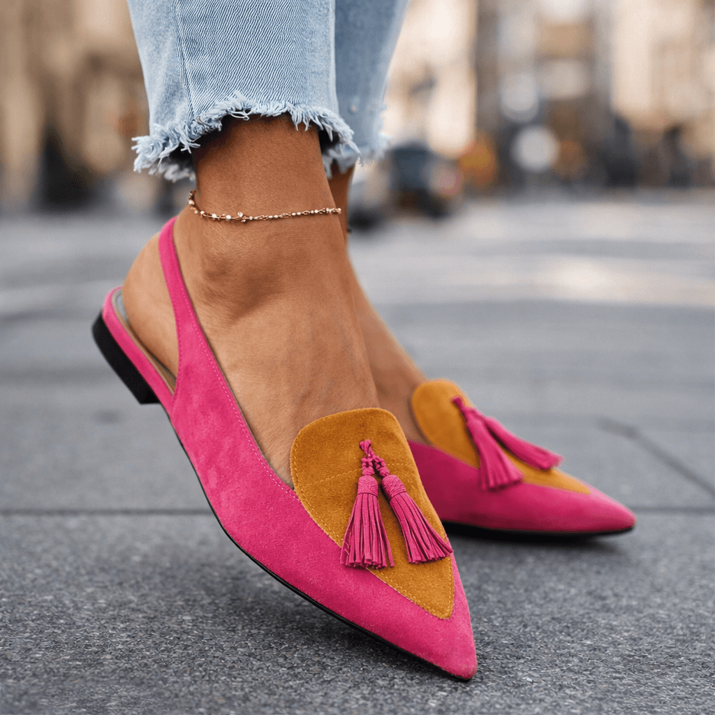 Elena | Sandaler med remme og pomponer