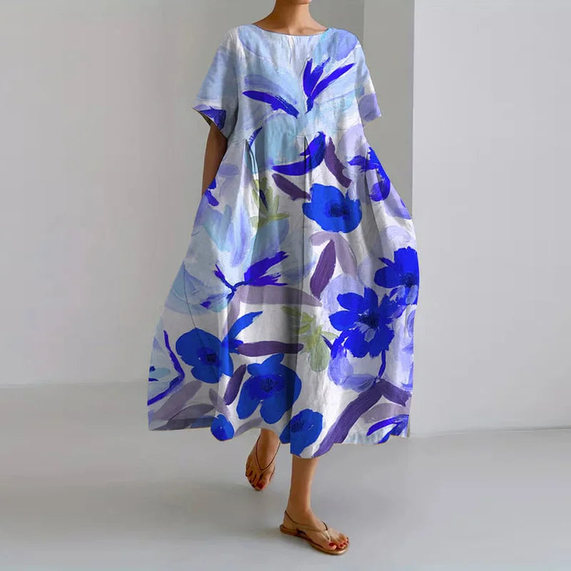 Sommerkjole med blomster Rosanna