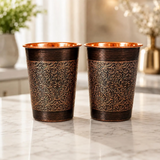 Gizella Budapest 2 stk. Lyserød Design Kobber Glas Sæt